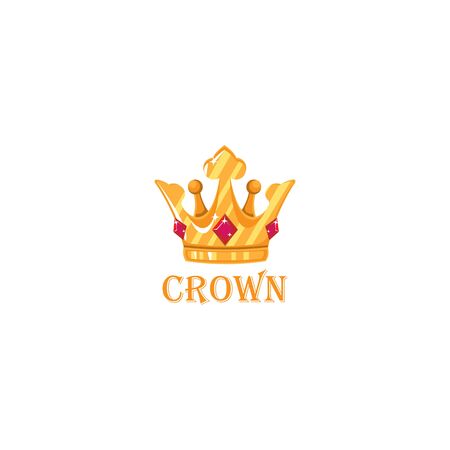 Creative Crown Concept Logo Design Template flatのイラスト素材