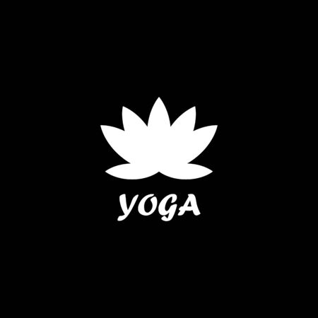yoga black and white design vector illustration ready to useのイラスト素材