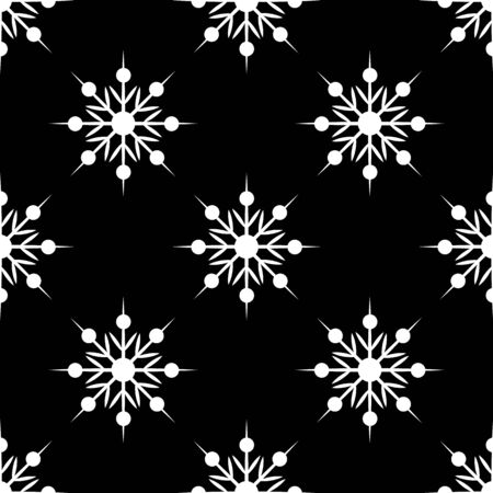 Christmas snowflake icon. Vector concept illustration for design. Seamless patternのイラスト素材