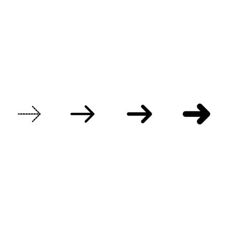 Set of black vector arrows. Arrow icon. Arrow vector icon. Arrow. Arrows vector collectionのイラスト素材