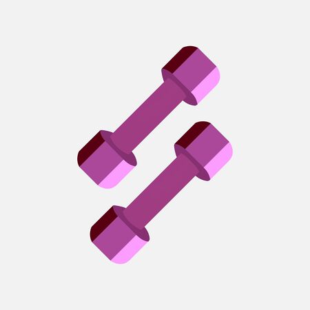 pair of Dumbbells isolated on a white background. vector icon illustrationのイラスト素材