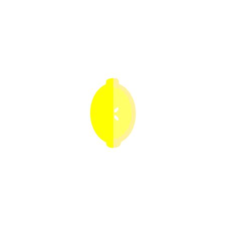 Fresh lemon and lemon slice. Vector illustration.のイラスト素材