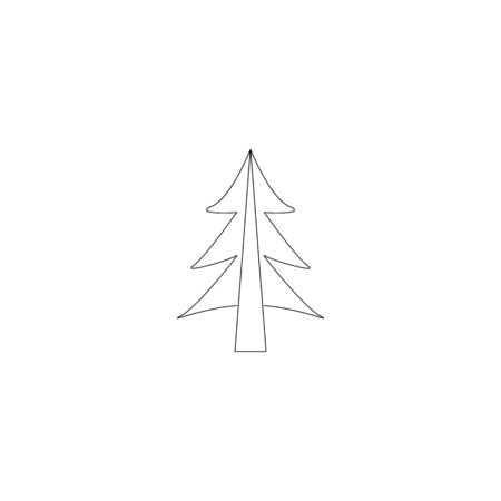 fir-tree sign . line vector icon isolated illustrationのイラスト素材