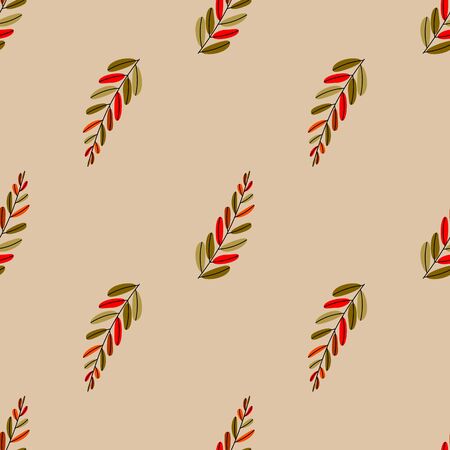 scandinavian seamless pattern leaves. autumn colorful patternのイラスト素材