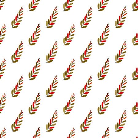 scandinavian seamless pattern leaves. autumn colorful patternのイラスト素材