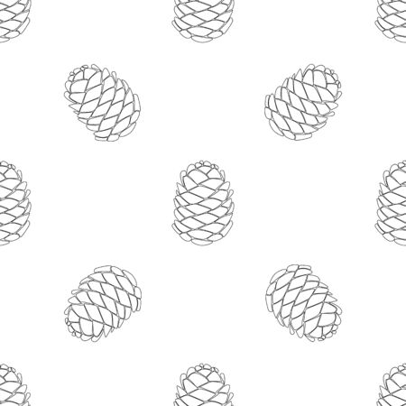 pinecone icon, logo, emblem vector illustration line styleのイラスト素材