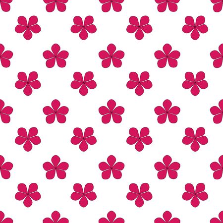 Seamless pattern with cute flowers. Seamless pattern can be used for wallpaper, pattern fills, web page background, surface textures. redのイラスト素材