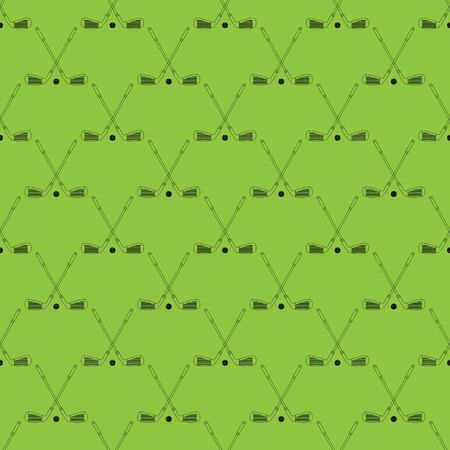 Vector seamless pattern. Pattern with golf elements background. Golf seamless background. Background for use in design, web, packing, textile. golf, clubs, ball, bagのイラスト素材
