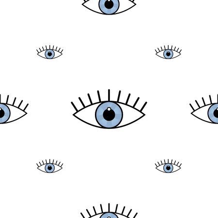Abstract seamless sport eyes pattern for girls, boys. Creative sport vector pattern with psychodelic eyes. Funny eyes pattern for textile and fabric. Fashion sport style. Background for kids, girls eps10のイラスト素材