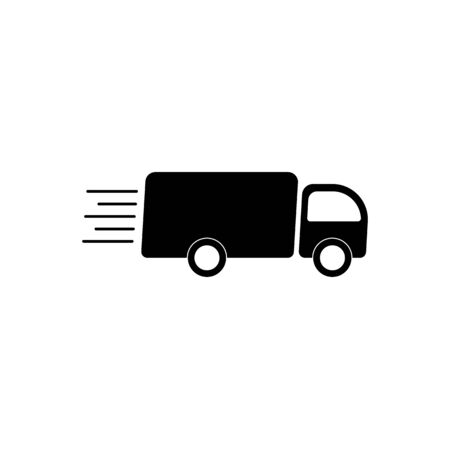 car delivery icon vector. shipping logo. Web flat icon. Delivery truck. on white backgroundのイラスト素材