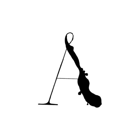 Hand drawing letter a vintage, vector Eps10 illustration.のイラスト素材