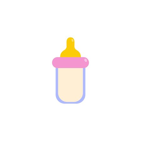 Flat modern design element. Icon mobile application and web design. baby bottle on white background. baby showerのイラスト素材