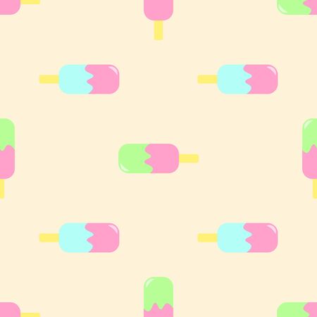 Seamless pattern of ice cream.のイラスト素材