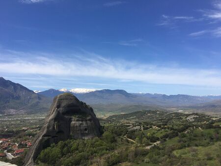 Beautiful view on Meteora in Trikala, Greece.の写真素材