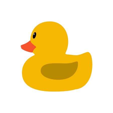 Isolated cute rubber duck toy vector illustrationのイラスト素材