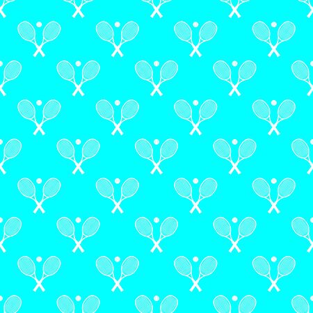 Sports seamless pattern with tennis icons in flat design style.のイラスト素材