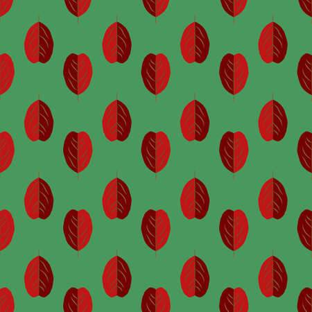 Seamless decorative template texture with red leaves.のイラスト素材