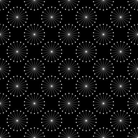 seamless pattern. holiday snowflakes vector illustration on blackのイラスト素材