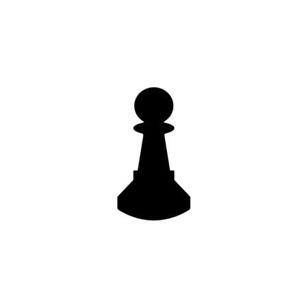 Chess pawn piece vector isolated flat illustration. Chess pawn piece iconのイラスト素材