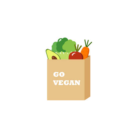 vegan card design. vector illustration. go vegan bagのイラスト素材