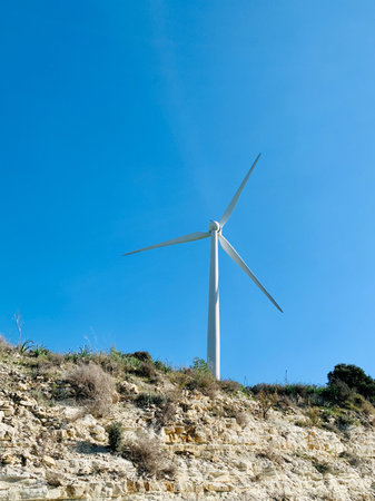 Wind turbine - renewable energy source in the mountains