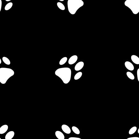 Seamless animal pattern of paw footprintのイラスト素材