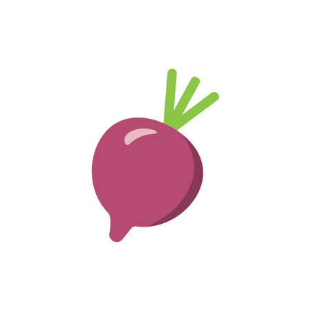 Beetroot icon sign. Flat illustration of beetroot vector icon isolated on white backgroundのイラスト素材