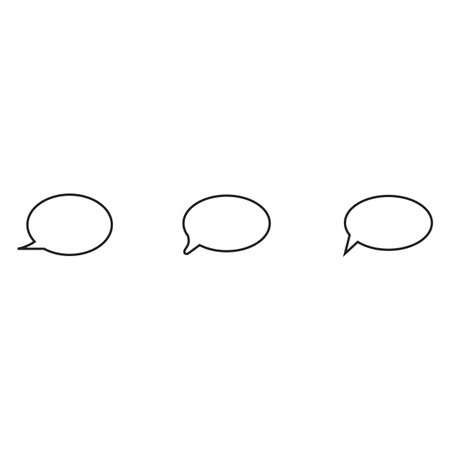 Blank empty speech bubbles for infographics vector illustration outline setのイラスト素材