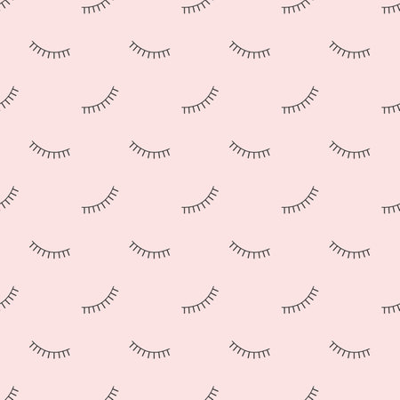 Abstract seamless eyes pattern for girls, boys. brows Creative vector pattern. Funny eyes pattern for textile and fabric. Fashion sport style. Background for kids closed eyesのイラスト素材