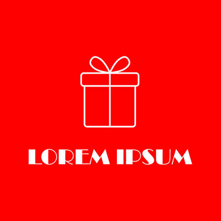 vector icon gift. Lorem Ipsum Illustration designのイラスト素材