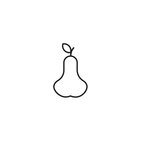 Pear outline icon vector. Simple isolated line sign.のイラスト素材