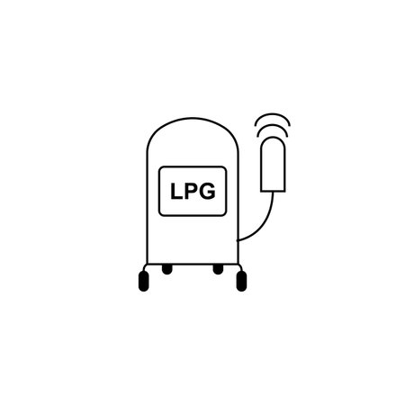 Lpg massage apparatus. female spa procedure body sculpting with machine. Vector illustration.のイラスト素材