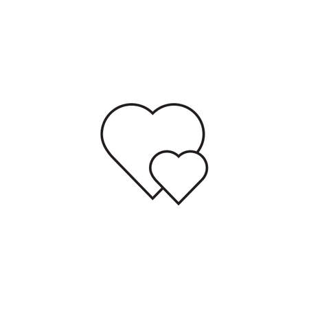 Two love icon, design inspiration vector template for interface and any purpose isolatedのイラスト素材