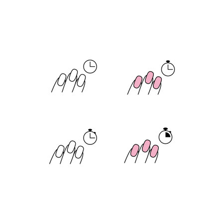 Nail care icon in line style. lacquer up, manicure for varnish. Nail polish remover. fingernail painting. Nail polishing salon. Editable stroke Vector illustration design on white background.のイラスト素材