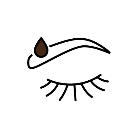 natural eyebrow color icon vector. natural eyebrow sign. isolated symbol illustrationのイラスト素材