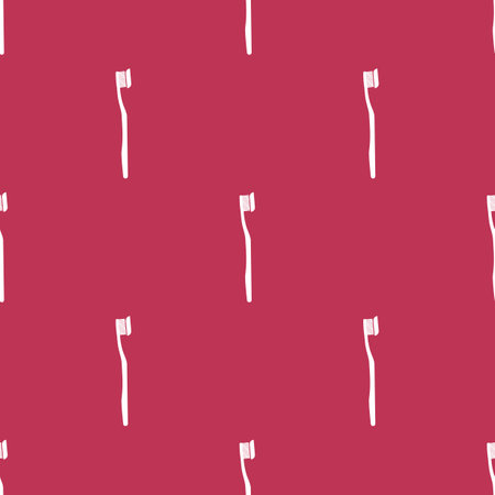 Vector seamless pattern with toothbrusheson modern 2023 color backgroundのイラスト素材