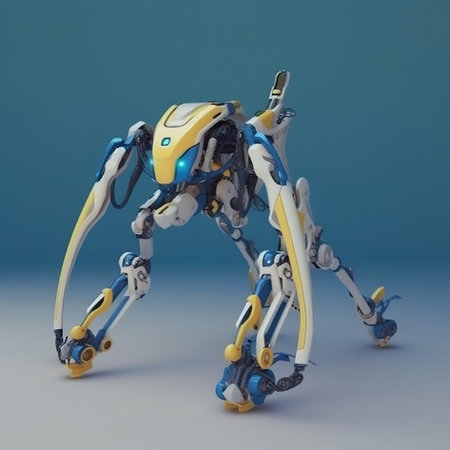 futuristic robot dog, suitable for industrial detection and remote operation.の素材