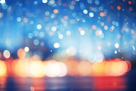 City night lights. Blur bokeh background. road of city.の写真素材