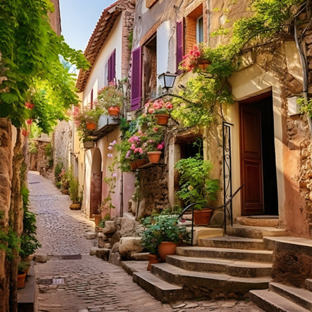 The charming Village of Provence.の素材