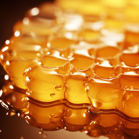 Honeycombs in closeup, Honey, Honeycomb Honey Bee backgroundの素材