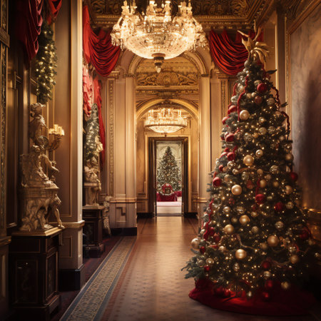 Opulent and elegant christmas, christmas decorationの素材