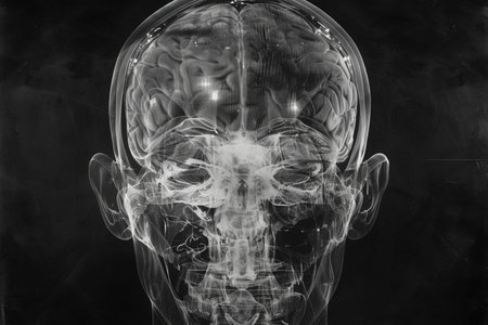 film x-ray skull of person.の素材