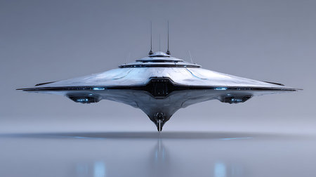 Spacecraft in studio realistic. model.の素材