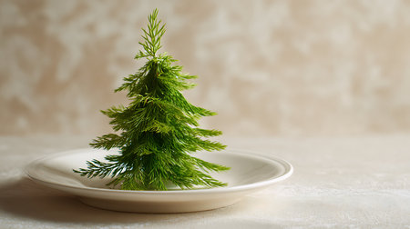 Christmas tree made of fresh tomatoes and dill, Christmas New Year food, banner for advertising a store, bar, menu for a cafe, ideas for preparing and serving holidayの素材