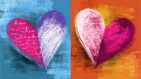 Heart pattern background and holiday valentine day. illustrationの素材