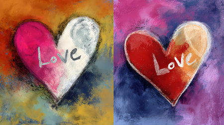 Heart pattern background and holiday valentine day. illustrationの素材