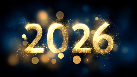 2026 Happy New Year Background Design. Greeting Card, Banner, Posterの素材