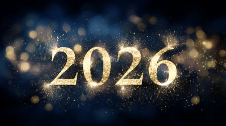 2026 Happy New Year Background Design. Greeting Card, Banner, Posterの素材