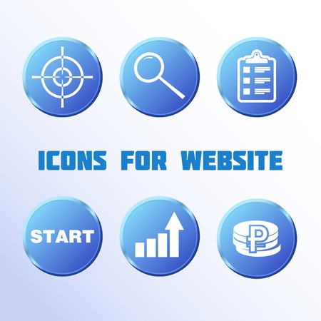 Modern icons design elements for websiteのイラスト素材