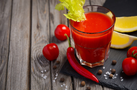 Bloody Mary cocktail.の写真素材